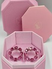 Swarovski Millenia Hoop Earrings Pink Crystals Octagon cut Authentic Gift
