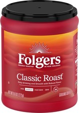 Folgers Classic Roast Medium Ground Coffee 272g 39.41 per kilo