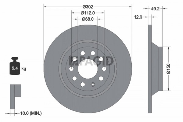 2X Pagid Bremsscheibe 54325NC FüR Audi A6 C6 4F2 Avant 4F5 TDI Tfsi Quattro FSI-image