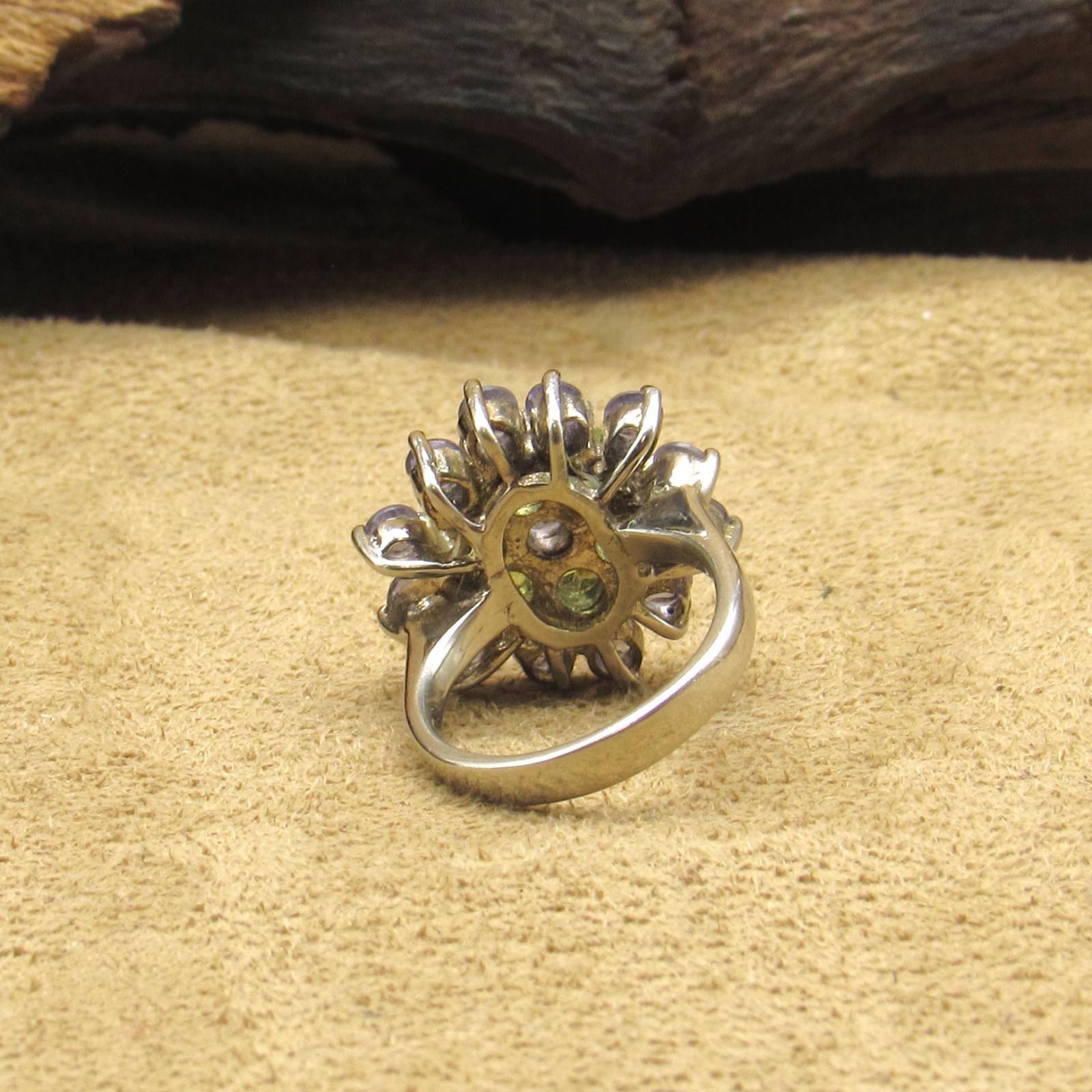 Dazzling Sterling Silver Statement Ring with Colo… - image 5