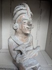 Pre-Columbian Mayan Antique  Clay Terracotta Figure Statue Royalty Holding Duck — photo 6
