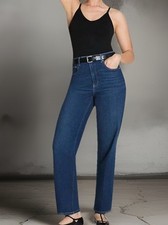 NWOT 158 SPANX Always Fit Good Jeans Plus Sz 26 42x27  Stretch Straight 90s Blue