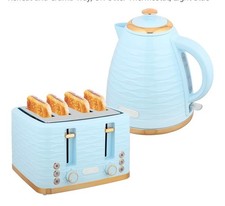 HOMCOM Kettle and Toaster Sets, 3000W 1.7L Rapid Boil Kettle & 4 Slice Toaster w