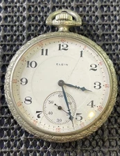 1923 Elgin Pocket Watch Grade 303 Mod.3 12s 7j Illinois Watch Case For Repair