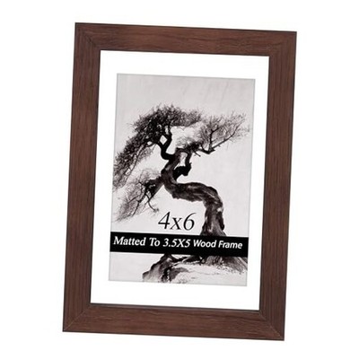 4x6 Picture Frame,Premium Oak Solid Wooden Photo Frame With HD 4×6 Walnut