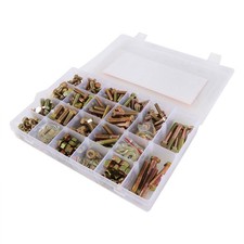 Heavy Duty 1/4-20 5/16-16 Hex Bolts Nuts Kit Machine Screws Set With Box 467Pcs