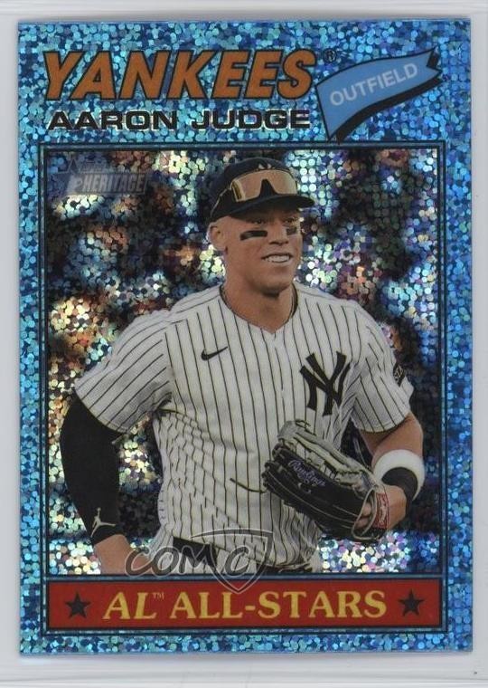 2026 Topps Heritage Chrome Light Blue Sparkle Refractor Aaron Judge #10 4k8