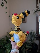 Ampharos Pokemon Handmade Crochet Amigurumi Stuffie