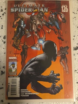 Ultimate Spider-Man #126 - Venom Thor Iron Man Cap Cover! -  2008