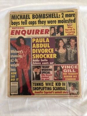 National Enquirer Dec 28 1993 Vince Gill Whitney Houston Michael Jackson Blossom