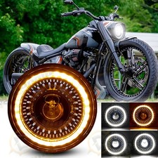 Faro LED de motocicleta de 7 pulgadas con señales de giro para Harley Touring Sportster