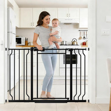 Clera Baby Gate 29.14-48.03" Extra Wide Pressure Mounted Easy Walk through Auto