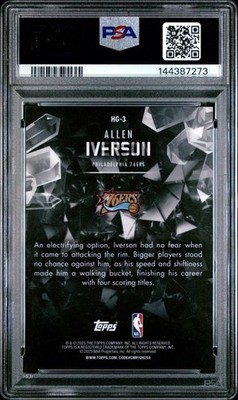 ALLEN IVERSON SPECTRA PSA10 ジャージナンバー 2025 Topps Hidden Gems SSP RARE Allen Iverson PSA 10 | eBay