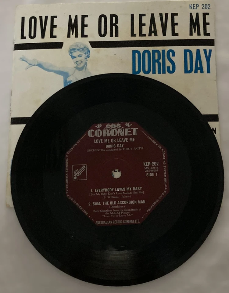 Doris Day LOVE ME OR LEAVE ME Coronet 7"45rpm KEP-202 1959 - Image 4 of 4
