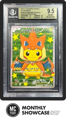 PONCHO-WEARING PIKACHU CHARIZARD BGS 9.5 2016 POKEMON FULL ART PROMO JP 208/XY-P