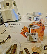 Kenwood MG510 1600W Mince Meat Grinder Durable Silver Brushed Metal Body 
