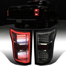 Full LED Tail Lights Assembly Pair for Ford F150 2015-2017 Upgraded Smoke