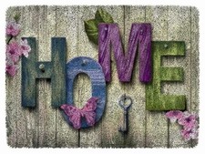 Kn&uuml;pfteppich Set DIY Kunststoff 60x42 cm Kinder Erwachsene Latch Hook Bild bunt