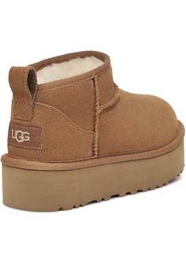 UGG girls Classic Ultra Mini Platform Size 4 CHESTNUT NEW NO BOX $139.95