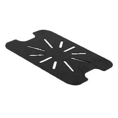 Thunder Group PLPA7120DSBK 1/2 Size Black Polycarbonate Drain Shelf
