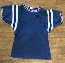 50s/60s Russell Athletic Men's Jersey FCC Royal Blue White Stripe USA Made Small