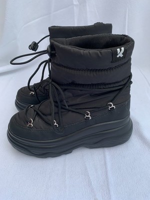 KOI Urban Outfitters Drift Watch Moon Boots, Black, women's size 6