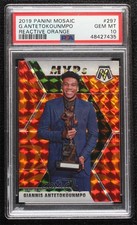 2019 Mosaic MVPs Reactive Orange Prizm Giannis Antetokounmpo PSA 10 GEM MT ow1