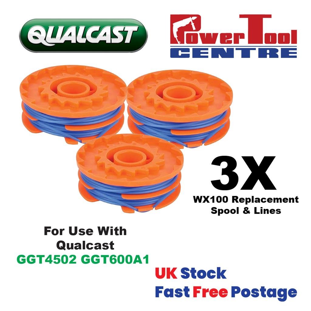 Qualcast GGT4502 GGT600A1 Spool & Line For Grass Trimmer Strimmer Fast Post x3
