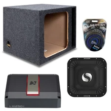 Kicker 15" 49L7X151 Subwoofer 2000W w/ 51LX12501 Amp & Ported Single Sub Box