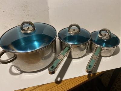 CLEARANCE  Stainless Steel Pans 3 Piece  Includes Stock Pot  Preferred stock