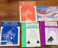Lot Of 5 John W Schaum Piano Course Note Speller Christmas Books