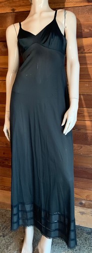 VINTAGE 1960s ARISTOCRAFT by SUPERIOR BLACK FORMAL LENGTH 34 FULL SLIP #15059 - Picture 5 of 10