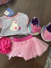 Build A Bear Bunny Skirt 2 Pc. Set NWT Includes Shoes and Panties