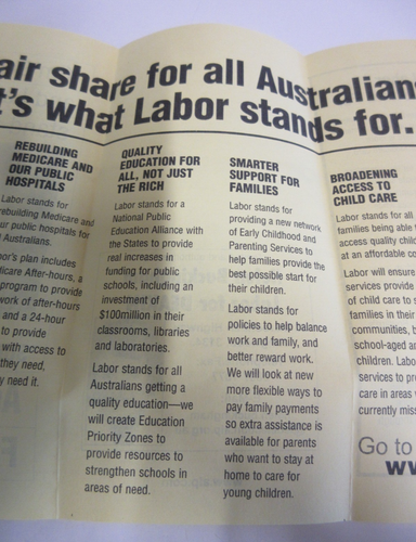 2001 - Federal Election Brochure - Australian Labor Party - Beazley & Buckingham - Picture 6 of 11