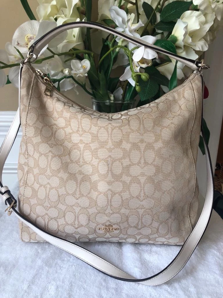 COACH CELESTE CONVERTIBLE HOBO IN OUTLINE SIGNATURE F58327 BAG MESSENGER PU800