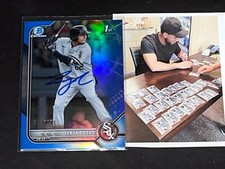 Lenyn Sosa Chicago White Sox Auto Signed 2022 Bowman 1st Blue Refractor