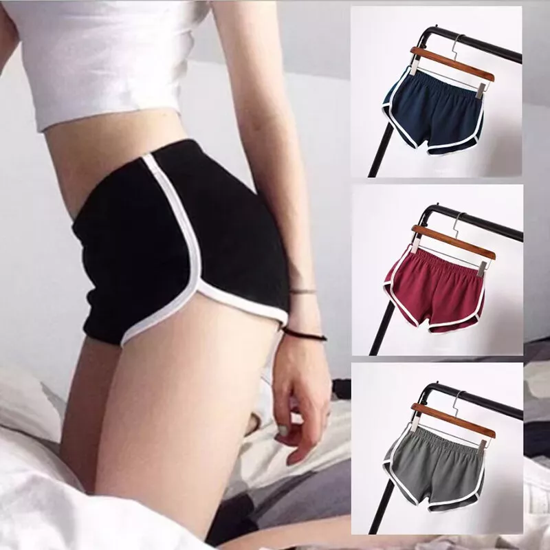 Womens Summer Retro Shorts Ladies Elastic Waist Casual Sports Short Hot  Pants φ