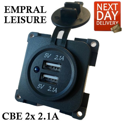 12v CBE CLine Dual Double USB Socket Module Charger Campervan Caravan
