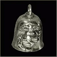 US Marine Military Motorcycle Guardian Angel Good Luck Gremlin Bell  Made in USA