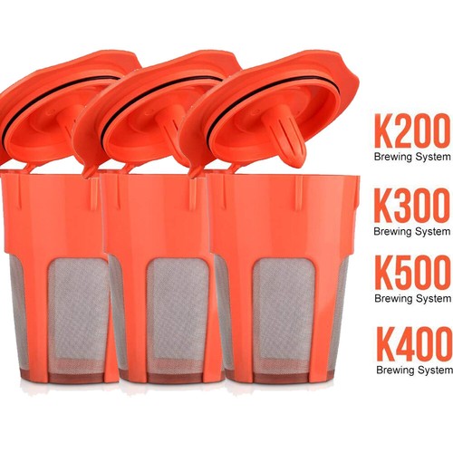3 Refillable Reusable CARAFE K CUP 