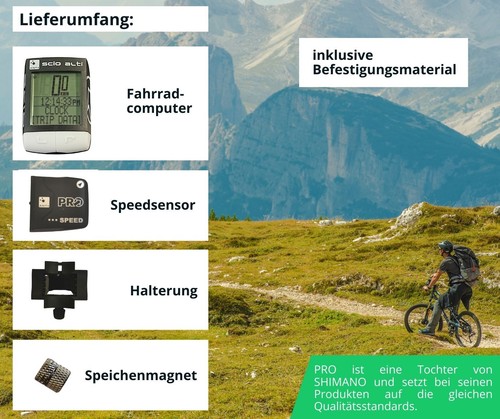 Pro Scio Alti ANT+ Funk Fahrradcomputer Fahrradtacho kabellos 23 Funktionen - Bild 7 von 13