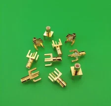 (10 PCS) SMB Female Center Solder for PCB Mount RF Connector - USA Seller