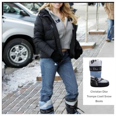 DIOR - Trompe L'oeil Snow Boots Size 35-37 | eBay