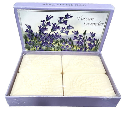 Saponificio Artigianale Fiorentino Tuscan Lavender Soaps 3 x 4.40 oz. Boxed