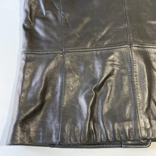 Chaqueta de cuero suave negra Jones New York para mujer M bolsillos forrados con botones *DEFECTUOSA - Imagen 16 de 16