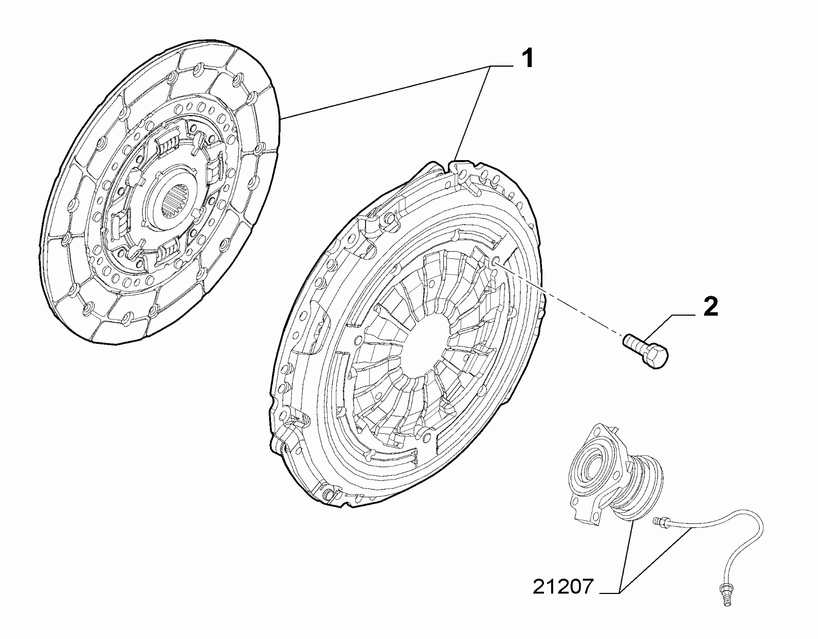 Clutch Set Original Fiat 500X Jeep Renegade 1.6 Petrol 81 Kw 110 Cv