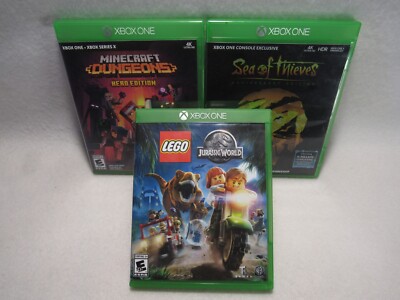 Lot of 3 XBOX ONE Games TESTED/WORKS Minecraft Dungeons Hero Edition