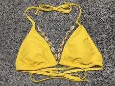 Wild Fable L 12-14 Removable Pads Triangle Bikini Top Removable Shell Trim