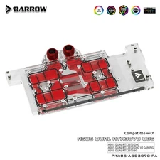 Barrow Full Coverage GPU Water Block for ASUS RTX 3070 DUAL 8G Gaming + aRGB LED