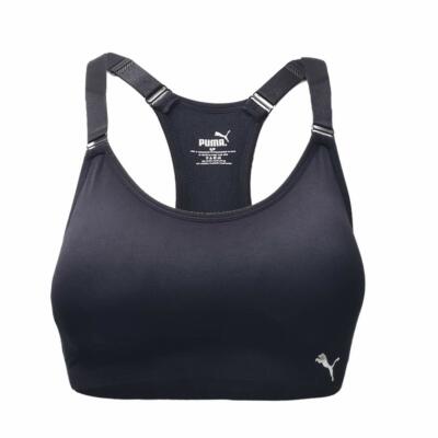 PUMA -Women's Seamless Racerback Sports Bra, Plus-size: 1X, Color: Black 